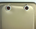 Lafonn Simulated Diamonds/Garnet Earrings Sterling Silver