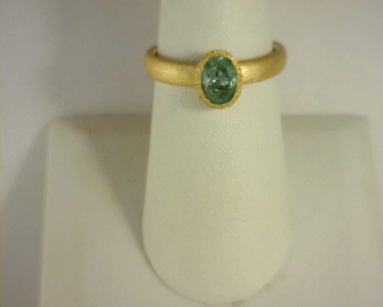 Lafonn Synthetic Ring Sterling Silver Gold Plated