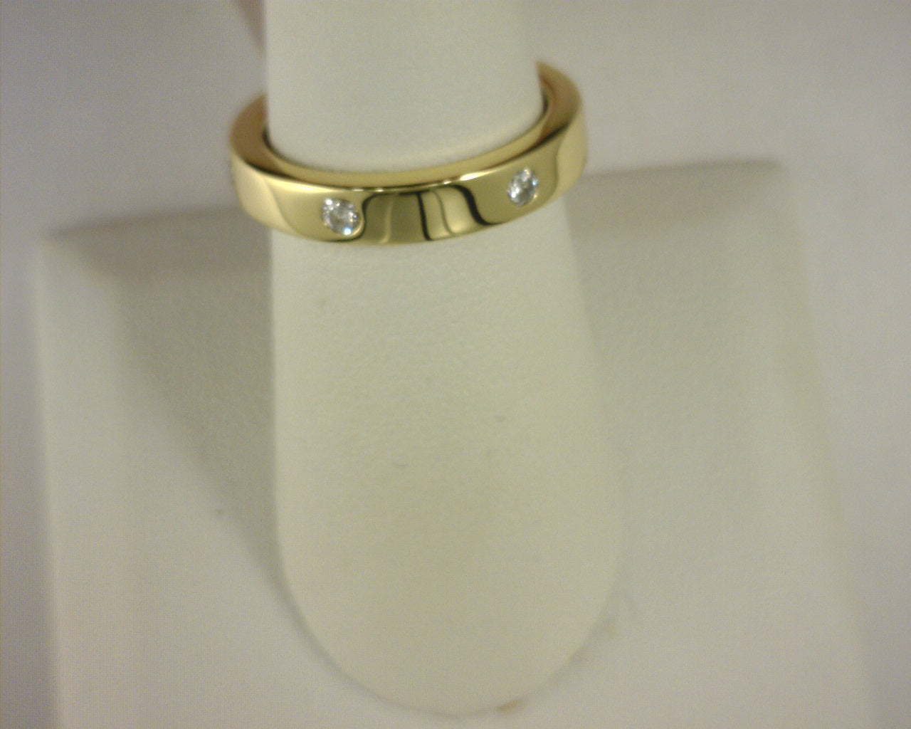 Lafonn Band Simulated Diamonds Sterling Silver Gold Plated
