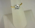Lafonn Solitaire Ring Simulated Diamond 2.0ctw Sterling Silver Gold Plated