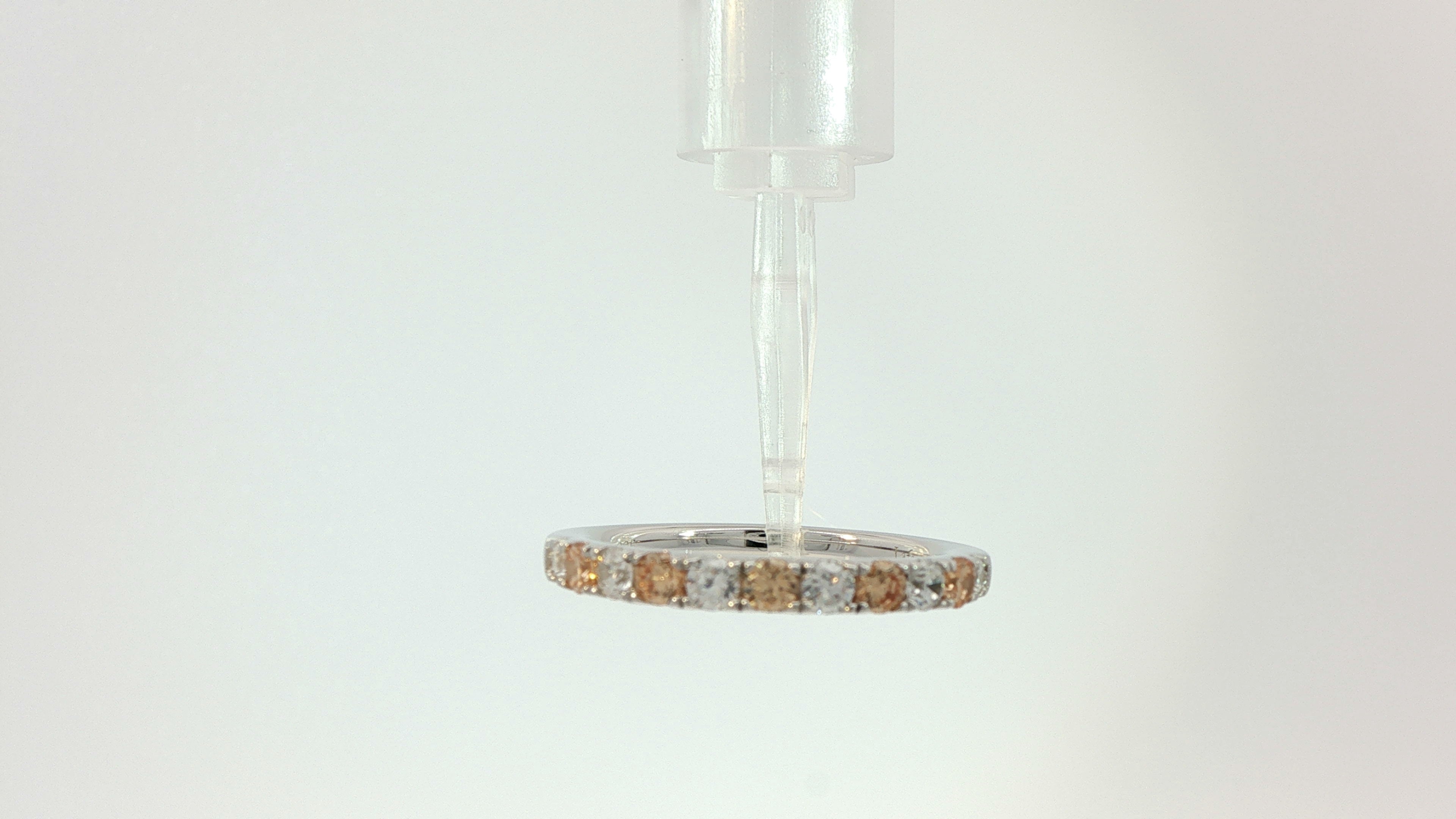 Lafonn Simulated Diamonds/Citrine Band Sterling Silver