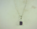 Lafonn Simulated Diamond/Amethyst Pendant .91ctw SS 20"