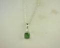 Lafonn Simulated Diamond/Peridot Pendant .91ctw Sterling Silver