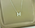 Lafonn Letter H Pendant Simulated Diamonds Sterling Silver