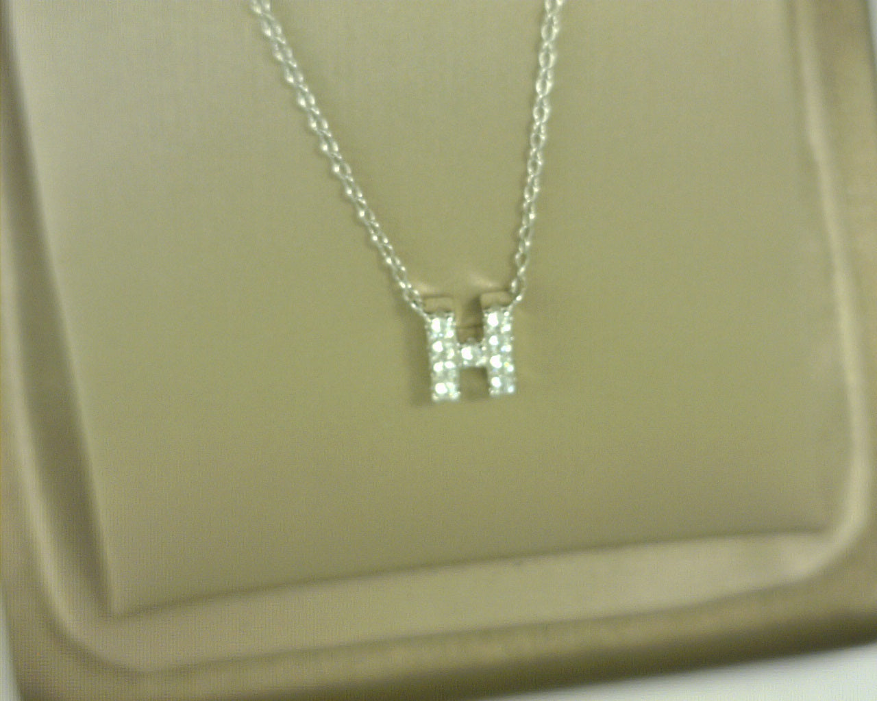 Lafonn Letter H Pendant Simulated Diamonds Sterling Silver