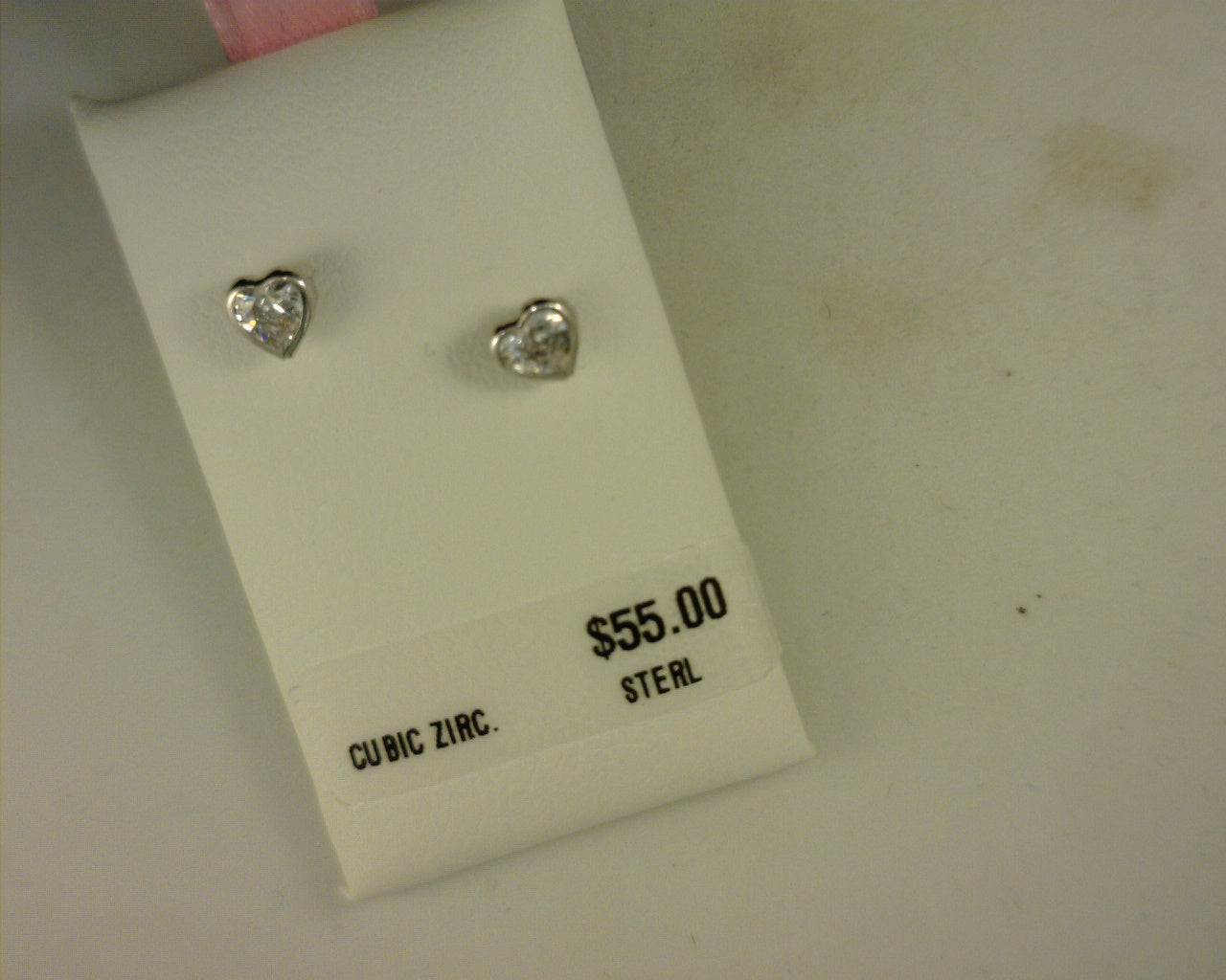 STERLING SILVER APRIL BIRTHSTONE EARR