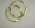 Lafonn Hoop Earrings Simulated Diamonds Sterling Silver Gold Plated