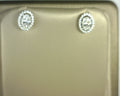 Lafonn Oval Halo Earrings Simulated Diamonds Sterling Silver