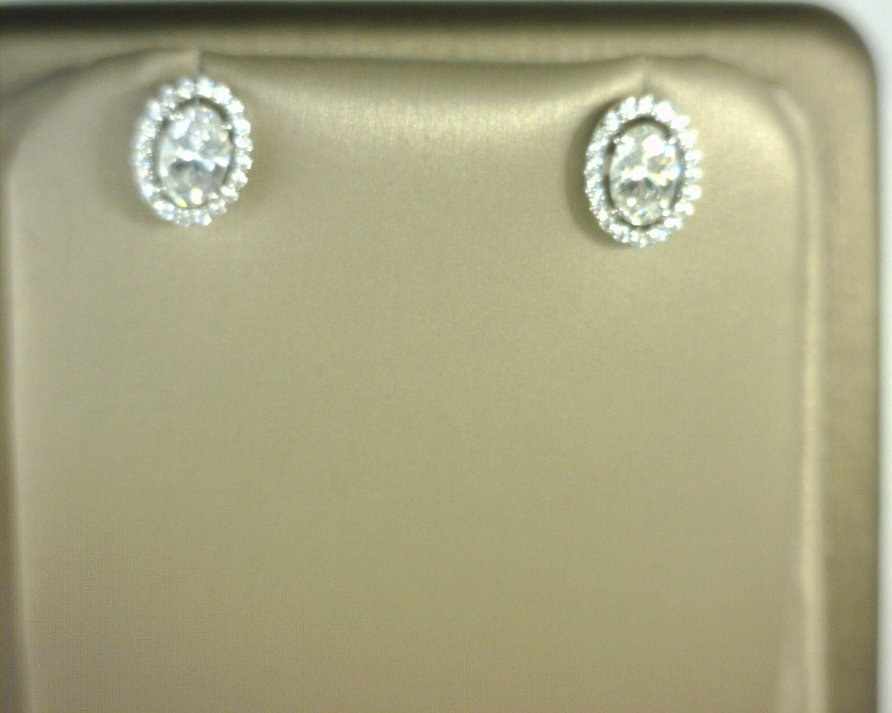 Lafonn Oval Halo Earrings Simulated Diamonds Sterling Silver
