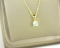 Lafonn Solitaire Pendant Simulated Diamonds .70cttw Sterling Silver Gold Plated