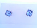 Lafonn Simulated Diamond/Aquamarine Earrings 1.76ctw SS