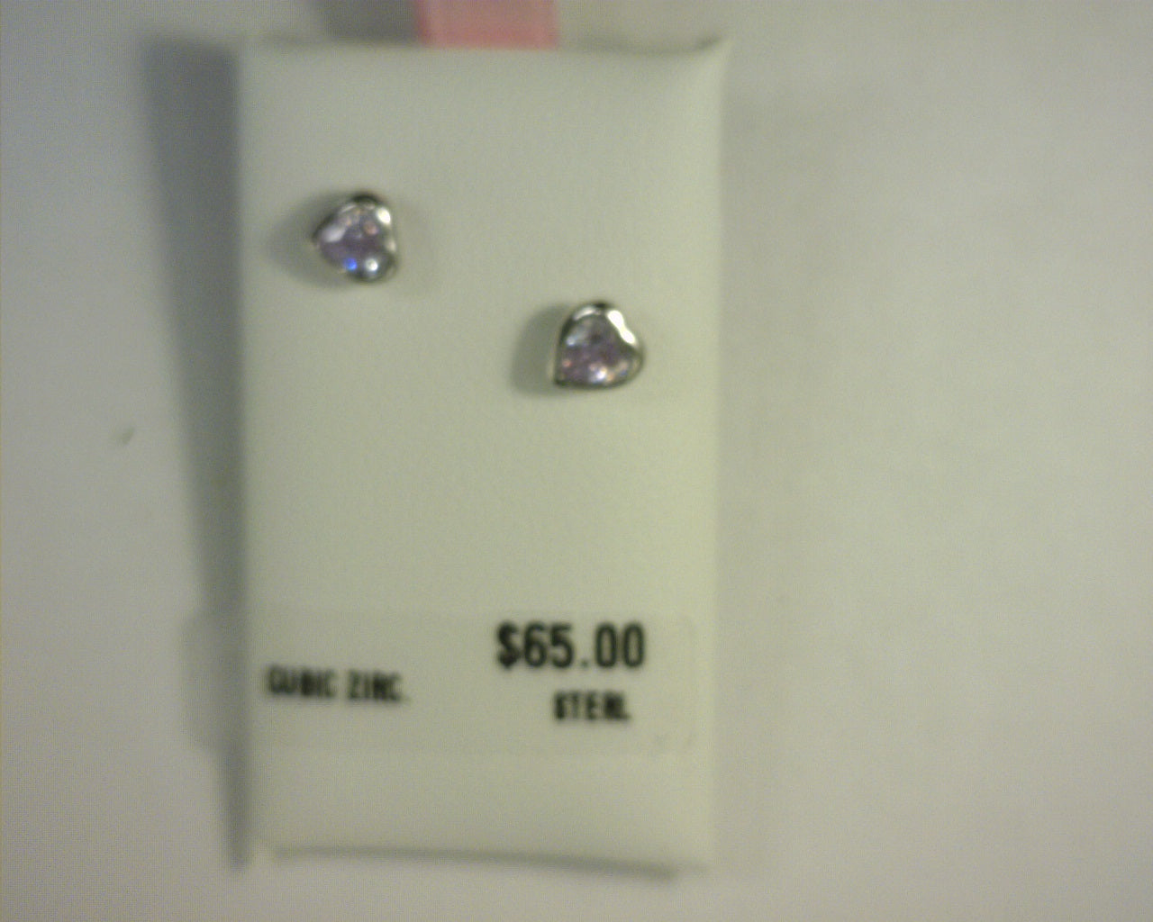 Kiddie Kraft Heart Earrings CZ Sterling Silver