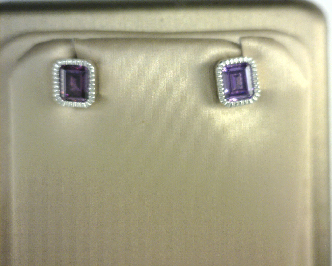Lafonn SS Simulated Diamond/Amethyst 1.76 ctw Earrings