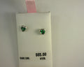 Marathon Sterling Silver May Birthstone Earrings CZ