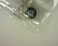 CLEAR CONSTITUTED TURQ. COMPASS STERLING SILVER
