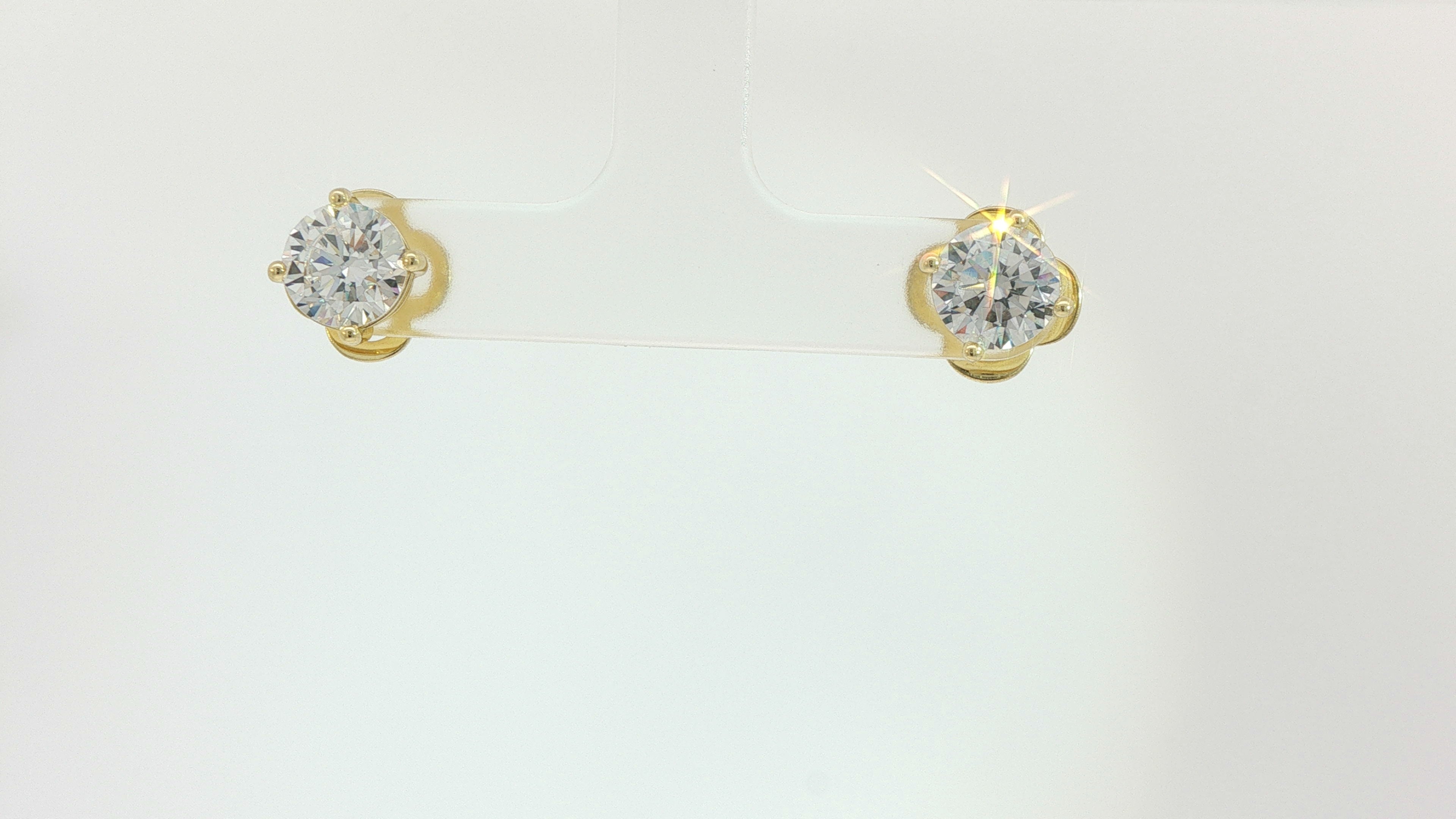 Lafonn Simulated Diamond Stud Earrings Sterling Silver 2.5ct