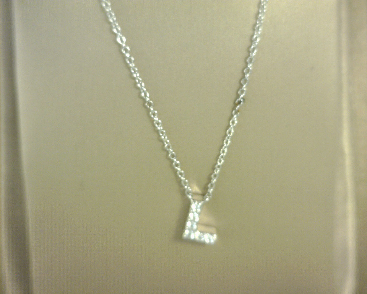 Lafonn Letter L Pendant Simulated Diamonds Sterling Silver