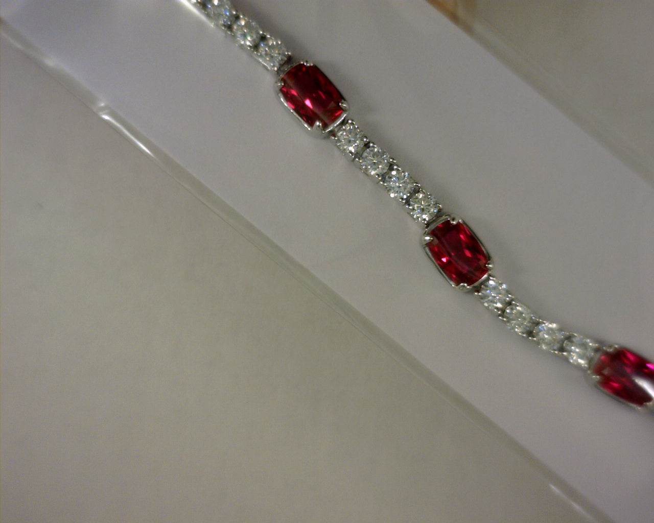 CL/RUBY STERLING SILVER 8.34 TCW BRACELET