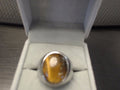 STEEL REVOLT TIGER EYE RING<br>FINAL SALE