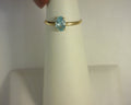 Kiddie Kraft Simulated Aquamarine Ring 10K Yellow Gold