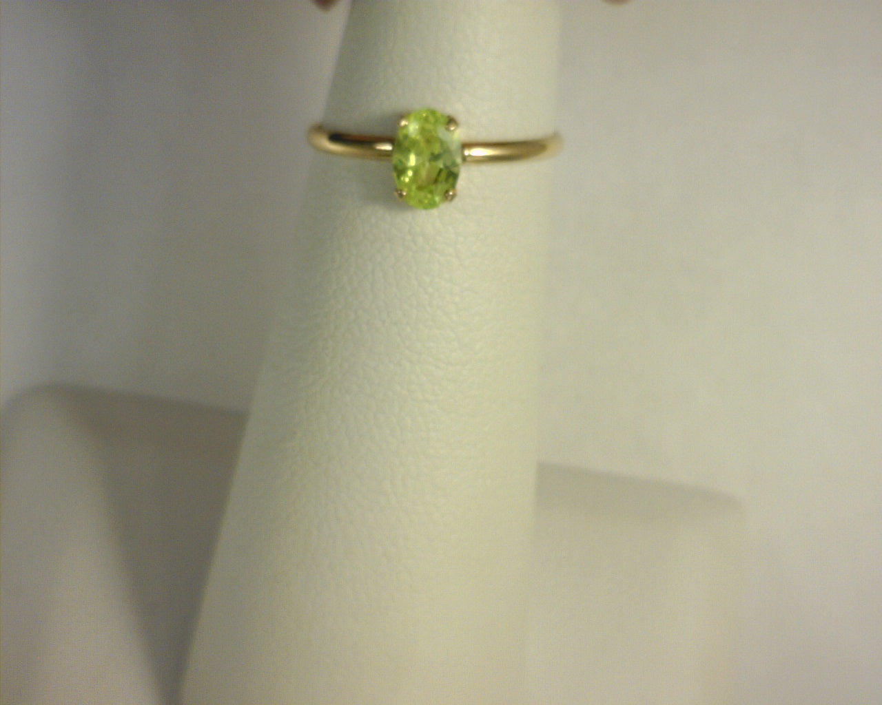 Kiddie Kraft Simulated Peridot Ring 10K Yellow Gold
