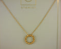 Enewton 16" Necklace Gold - Classic Beaded Halo Gold Charm - 2mm Bead Gold