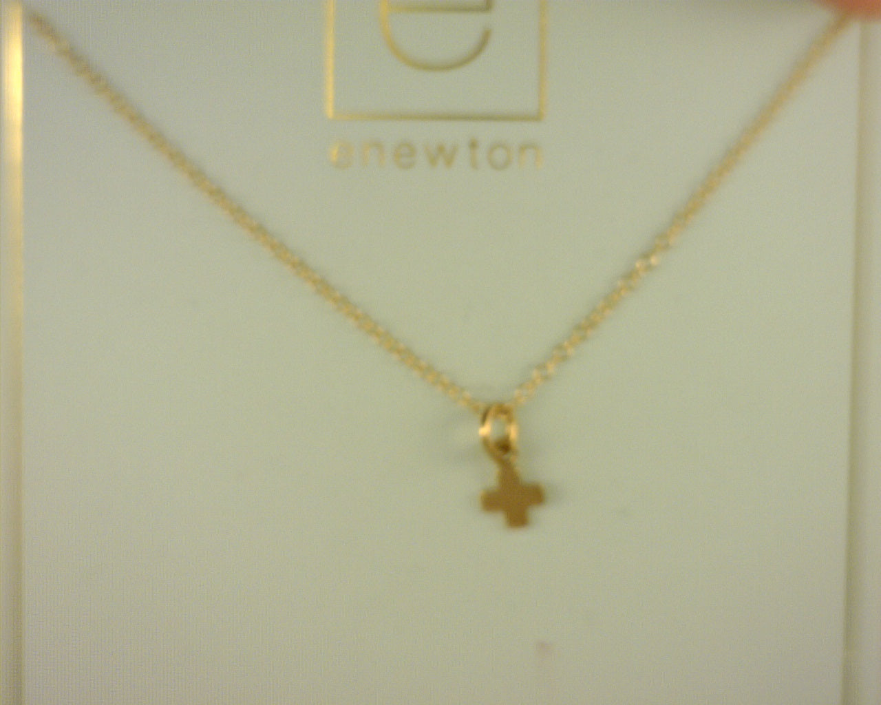 Enewton 16" Signature Cross Small Gold Charm Necklace