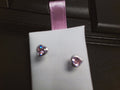 sterling pink heart earrings
