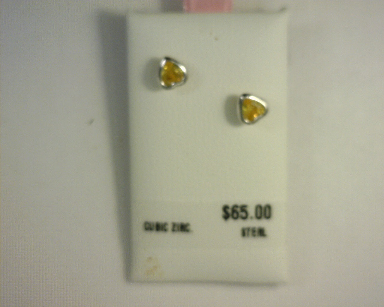 Kiddie Kraft Heart Earrings CZ Sterling Silver
