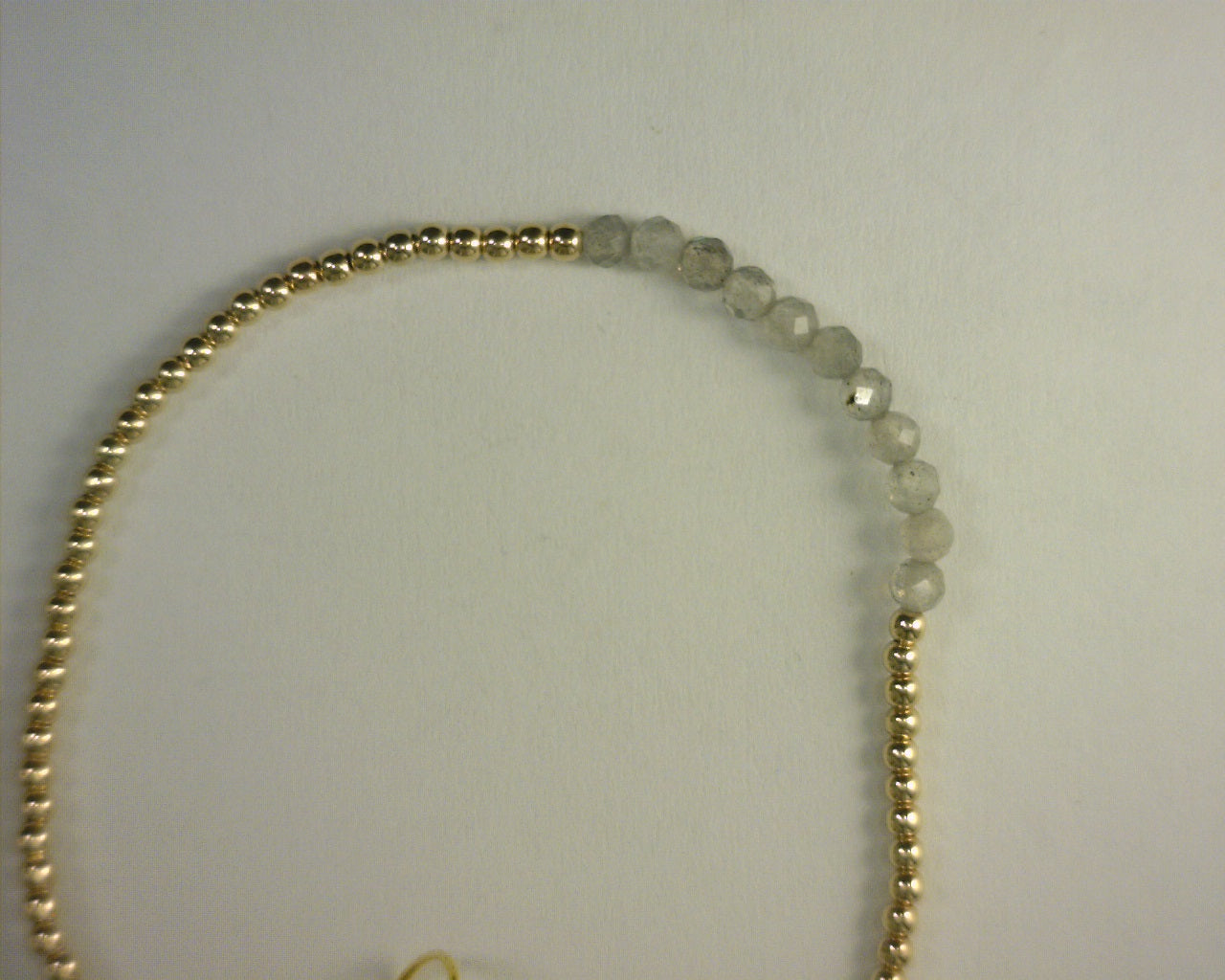Gold Bliss 2mm Bead Bracelet - Labradorite