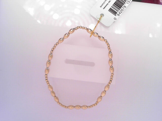 Harmony Joy Pattern 2mm Bead Bracelet - Gold