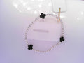 Signature Cross Sterling Pattern 3mm Bead Bracelet - Onyx