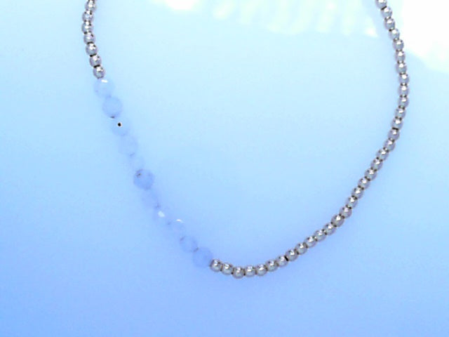 Gold Bliss 2mm Bead Bracelet - Moonstone