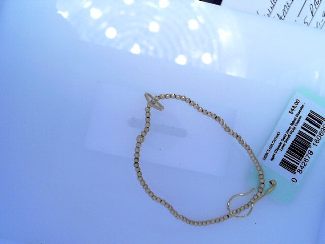 egirl Classic Gold 2mm Bead Bracelet - Love Small Gold Charm