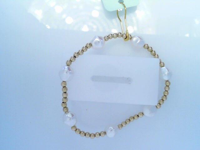 Admire Gold 3mm Bead Bracelet - Pearl
