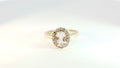 Diamond and Morganite Ring 14K Rose Gold