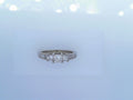 3 stone princess cut diamond ring <br>14 karat white gold<br>1.05 carat tdw