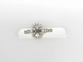 Diamond Semi Mount Ring Oval 14K White Gold