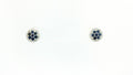 Diamond/Sapphire Stud Earrings 14K White Gold