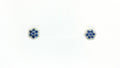 Diamond/Sapphire Stud Earrings 14K White Gold