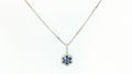 Diamond/Sapphire Pendant 14K White Gold
