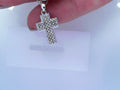14 karat white gold and diamond cross .25 carat
