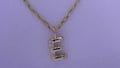 Kendra Scott Crystal Letter E Pendant necklace GLD