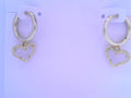 Kendra Scott Ari Heart Huggie Earrings GLD Iridescent Drusy