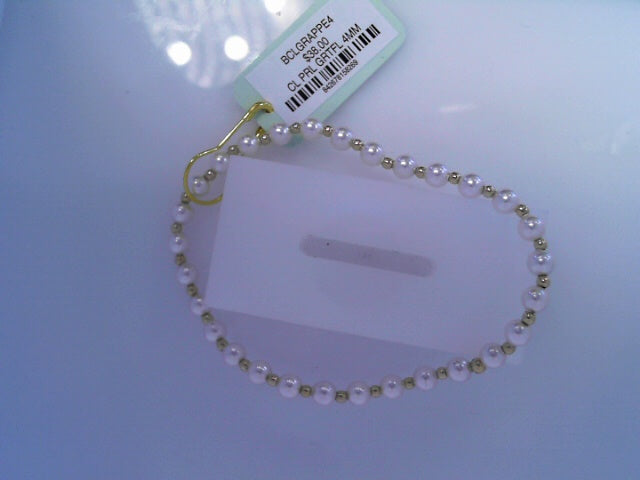 Grateful Pattern 4mm Pearl Bracelet