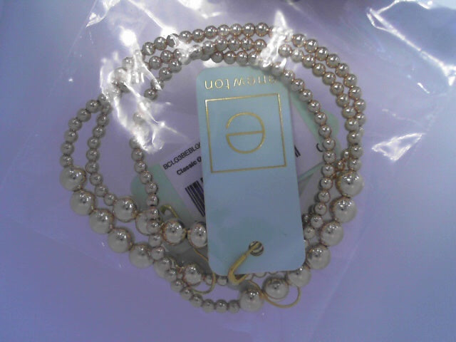 Classic Gold Beaded Bliss 3mm Bracelet - 6mm Beads