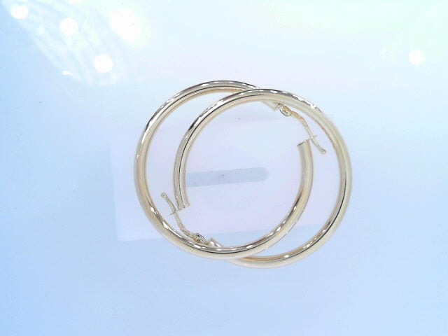 14 karat yellow gold hoops 3.2g