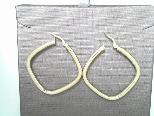 Square Hoop Earrings 14K Yellow Gold