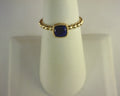 Luxury By Leonardo Lapis Bead Ring 14K Yellow Gold