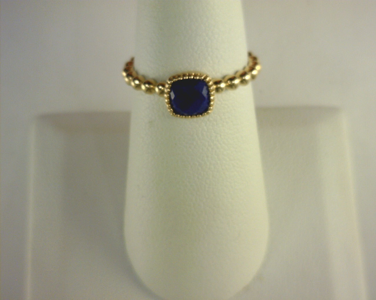 Luxury By Leonardo Lapis Bead Ring 14K Yellow Gold